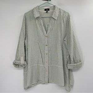 Jones New York Signature Button Down Shirt Top